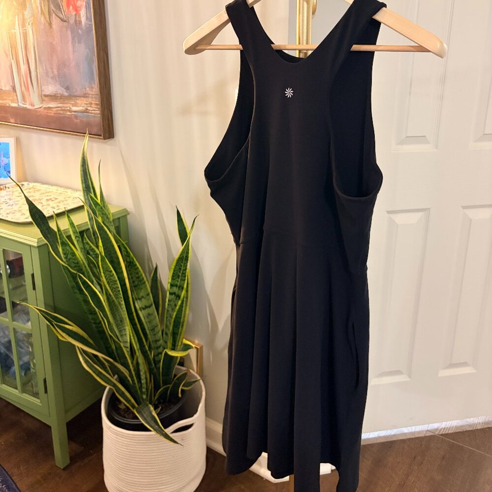 Athleta Concsious Mini Skater Athletic Dress in Black Size XL - Picture 3 of 7